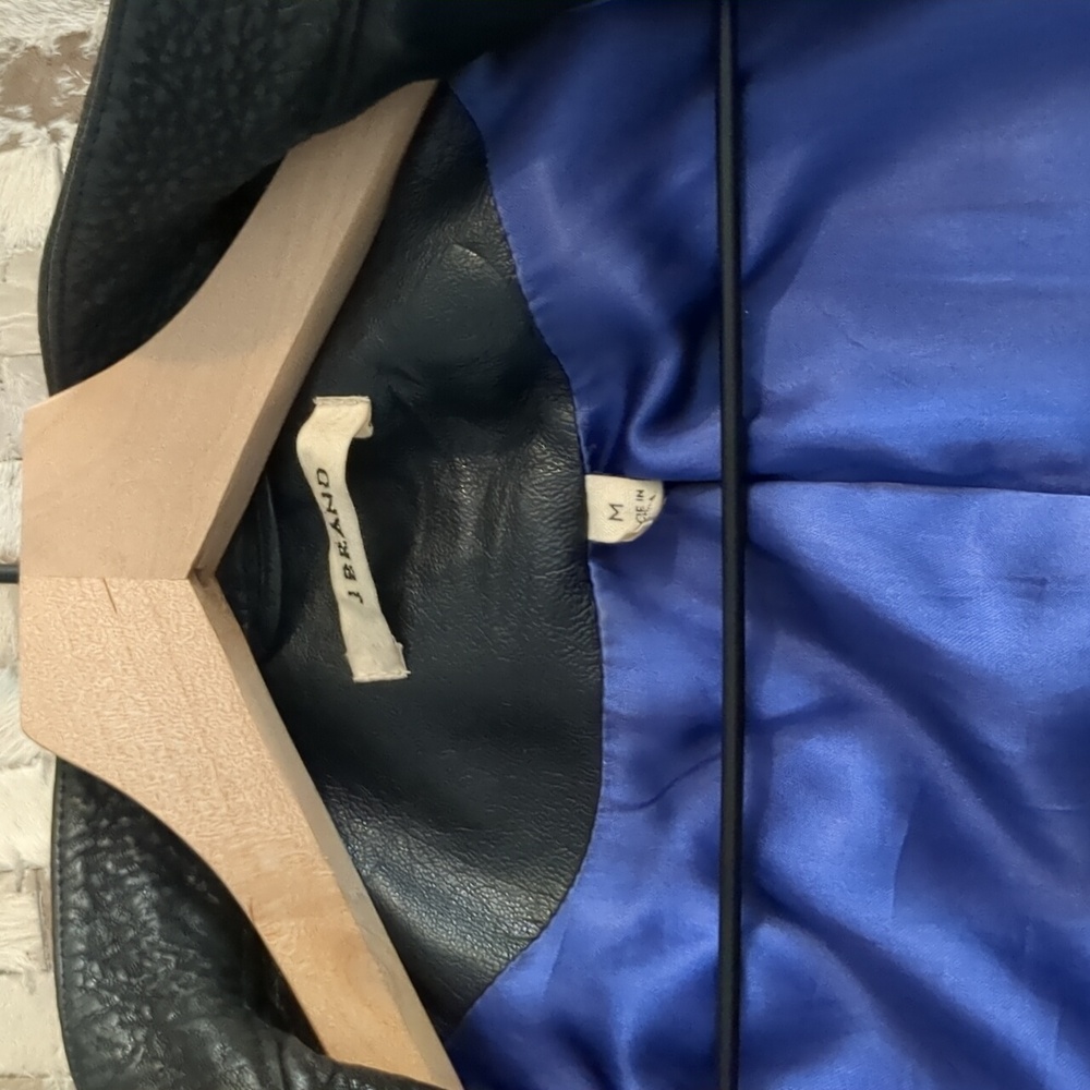 J Brand 100% Lamb Leather Biker Jacket - Picture 10 of 10
